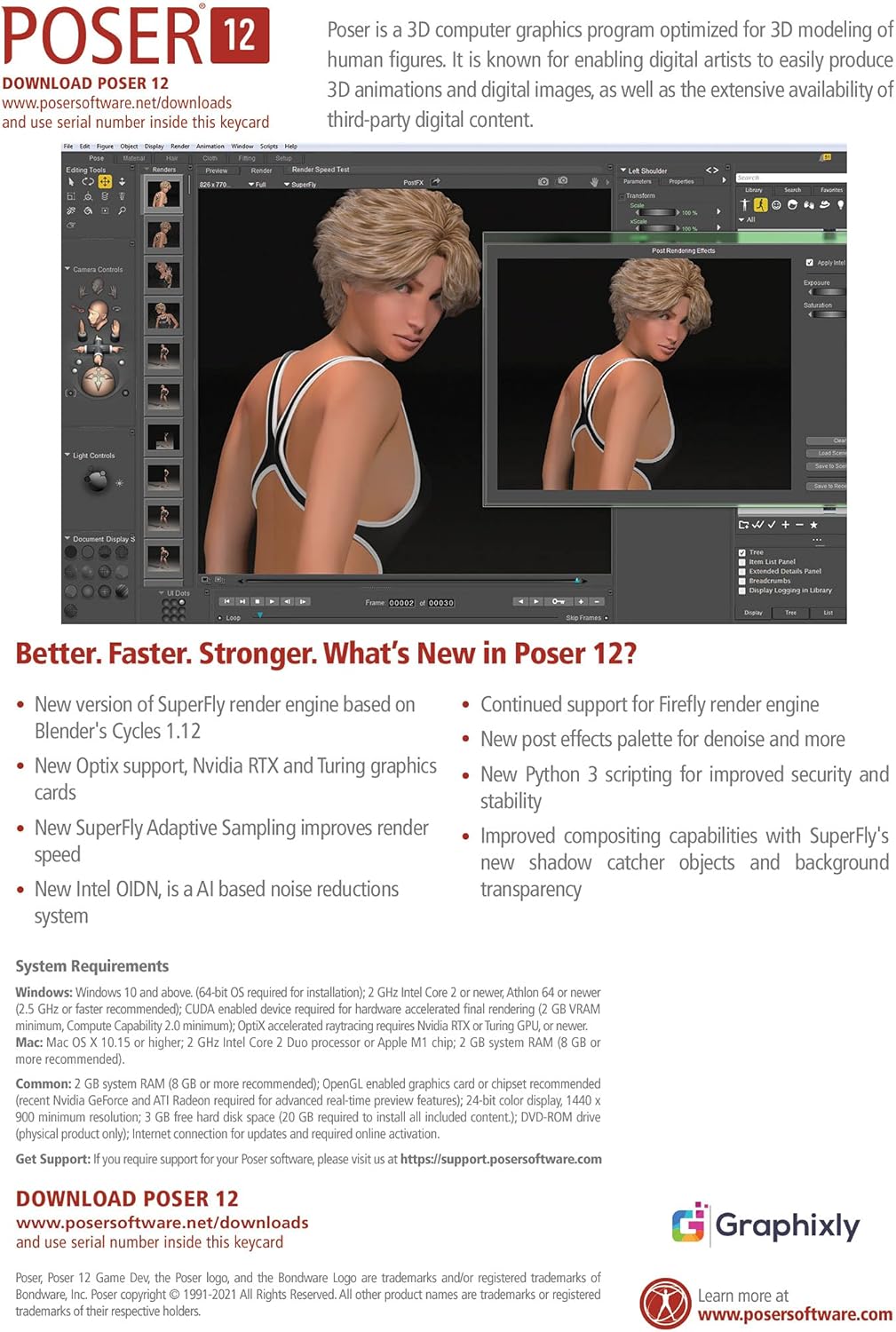Poser 12 - Perpetual License, Instant Download